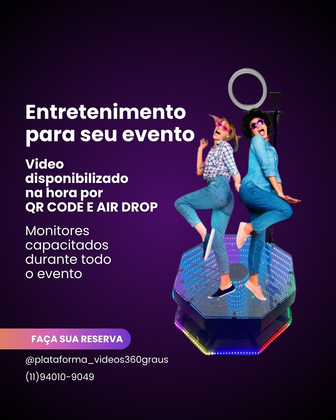 Plataforma giratória de video 360º - Regallo Eventos