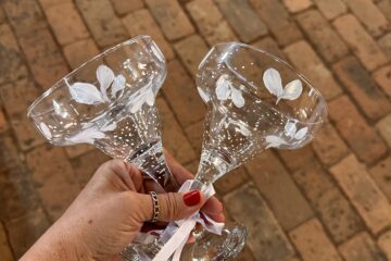 Taça pintada a mão e personalizada