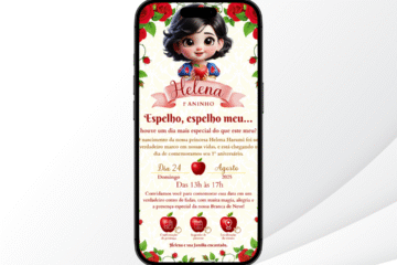 Convite de aniversário Digital – Fazemos todos os temas personalizado