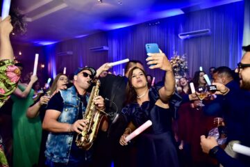 Música ao vivo ao som do saxofone