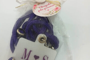 Cordão para celular personalizado – embalagem de organza
