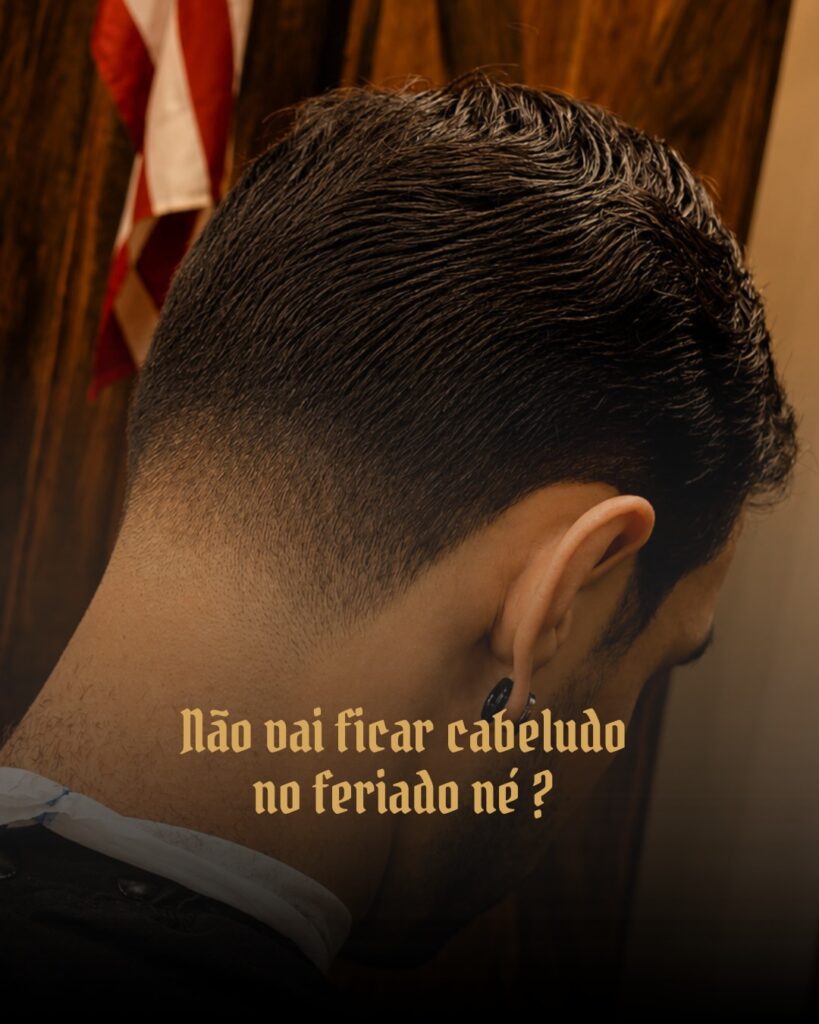 🚨 Não vai deixar o feriado chegar e você virar o cabeludo da família, né? 😂✂️ Já garante seu horário na barbearia...