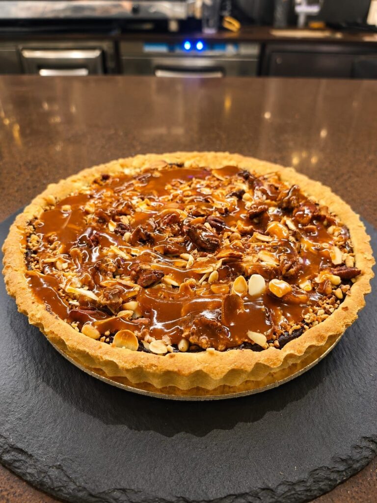 Torta de chocolate, castanhas e caramelo | Personal Chef e Mesa de Antepastos em Belo Horizonte