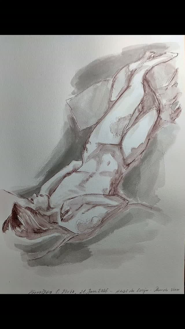 Sessão de modelo vivo, no início deste ano no Ateliê da Coruja:...