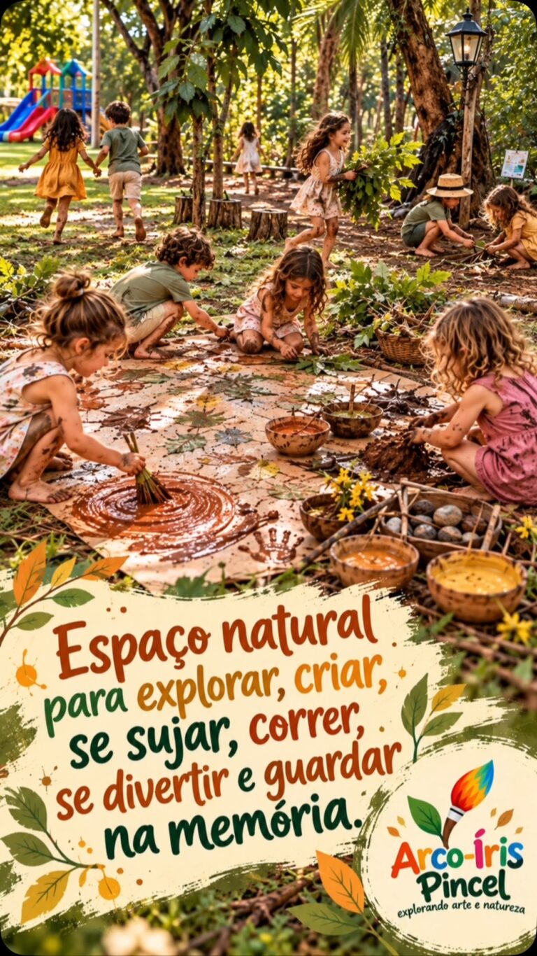 Uma manhã para a criança correr, explorar, se sujar, criar e viver...