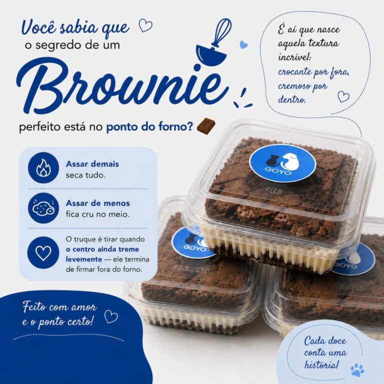 Você sabia que o segredo de um brownie perfeito está no ponto...