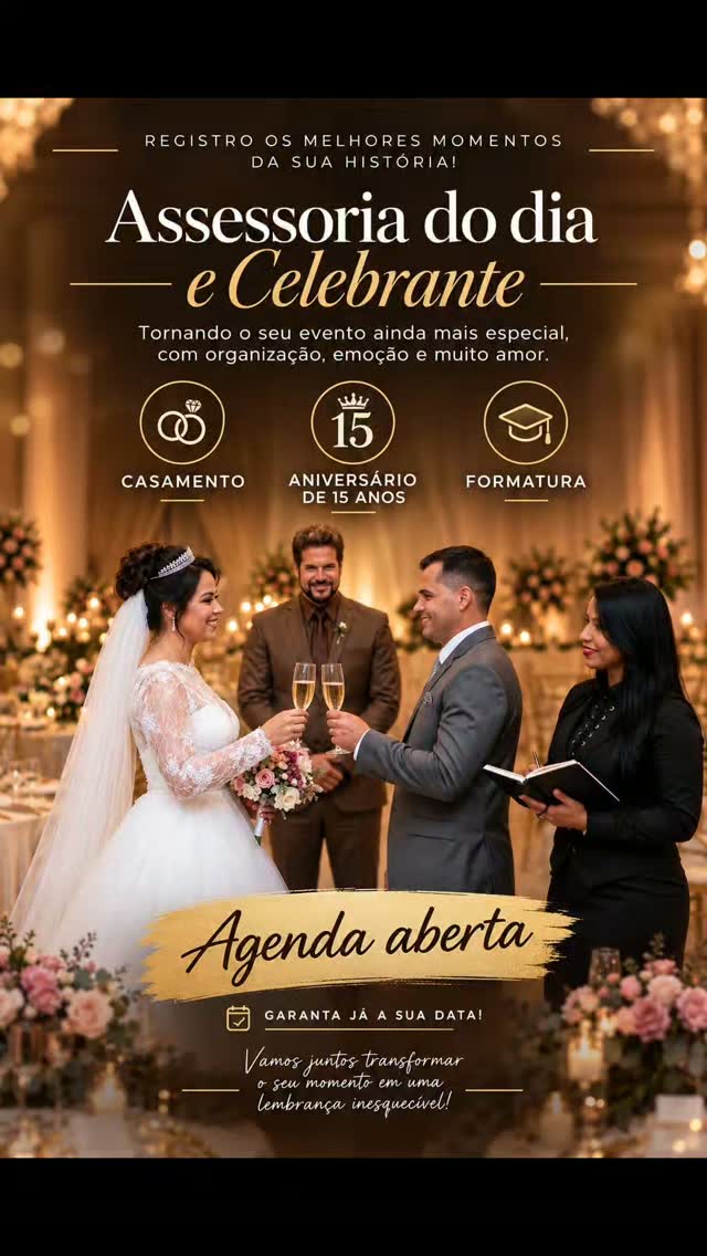 ✨ SEU MOMENTO MERECE SER INESQUECÍVEL! ✨ Cada celebração tem uma história...