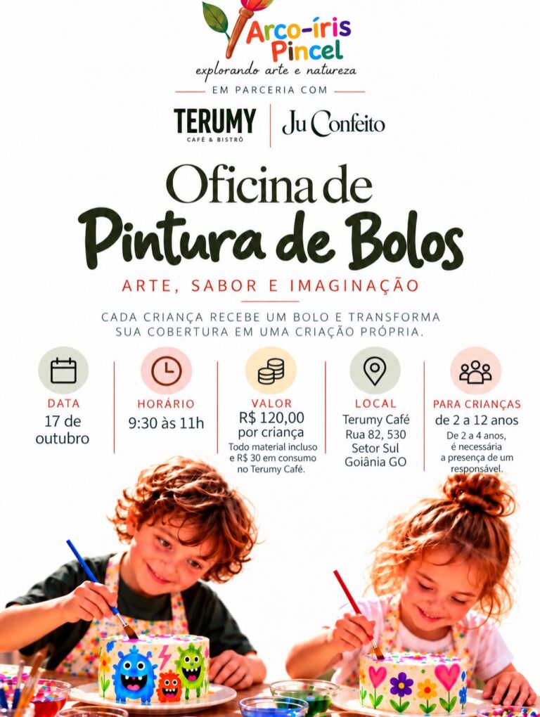 Oficina de Pintura de Bolos 🎨🍰 Uma manhã de arte, criatividade e...